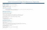 2017 Creative Age Conference Agenda - Arts Council of …€¦ ·  · 2017-10-042017 Creative Age Conference Agenda ThursOct12& 7:30–!8:30& Breakfast)in)the)Eccles) ... Microsoft