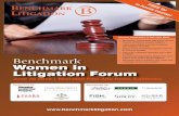 Benchmark Women in Litigation Forum Woman in Litigation.pdfBenchmark Women in Litigation Forum ... † How to be a business generator and create ... conference producer, Benchmark