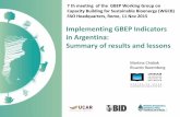 Implementing GBEP Indicators in Argentina: Summary …€¦ ·  · 2015-11-17Implementing GBEP Indicators in Argentina: Summary of results and lessons ... • The share of biofuels