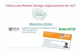 Ultra-Low Power Design Approaches for IoT - Hot Chips · Ultra-Low Power Design Approaches for IoT National University of Singapore (NUS) ... superlinear smaller transistor at iso-strength