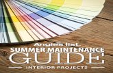 SUMMER MAINTENANCE - Angieslist · 2 | SUMMER MAINTENANCE GUIDE Nee help Cal -888-888-IST 5478) interior painting Professional decorators say painting offers one of the easiest and