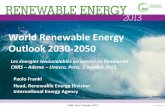 World Renewable Energy Outlook 2030-2050 - Centre … ·  · 2017-06-28World Renewable Energy Outlook 2030-2050 . Paolo Frankl . ... Broadly on track with 2020 IEA 2° C scenario