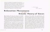 RELAXATION PHENOMENA IN THE KINETIC … its first stages, the kinetic theory of gases was accepted by most scientists as a good working hypothesis and by others with a great deal of