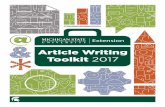 Article Writing Toolkit 2017 - College of Agriculture ... · Listicles, tips, steps, ... Acrobat PDF document ... Michigan State University Extension Article Writing Toolkit 2017