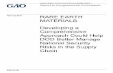 GAO-16-161, RARE EARTH MATERIALS: Developing … States Government Accountability Office Highlights of GAO-16-161, a report to congressional committees February 2016 RARE EARTH MATERIALS