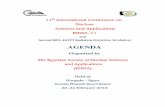 AGENDA - esnsa-eg.com Agenda 19-1-2016.pdfAGENDA Organized by ... Prof. Mohamed.A. Gomaa Prof. El-Sayed Hegazy Prof. Ahmed ... S. A. Mohamed and A. I. Attia H. F. Mohamed .