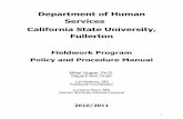 Department of Human Services California State University ...hhd.fullerton.edu/HUSR/Fieldwork/Documents/FieldworkManual.pdf · 1 Department of Human Services California State University,
