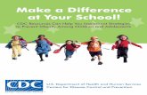 Make a Difference at Your School! · Make a Difference at Your School! ... policies and practices are most likely to improve key health behaviors among young people, including physical