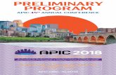 PRELIMINARY PROGRAMac2018.site.apic.org/files/2018/03/APIC-2018-Annual...associated with reprocessing endoscopes and other medical devices; new technologies and products for disinfection,