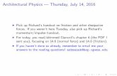 Architectural Physics | Thursday, July 14, 2016positron.hep.upenn.edu/wja/p008/2015/files/phys8_notes_20160714.pdf · Architectural Physics | Thursday, July 14, ... answers to the