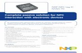 Complete passive solution for NFC interaction with ... of electronic devices, and device maintenance. NXP NFC tag IC NTAG I²C Complete passive solution for NFC ... ` Electronic shelf