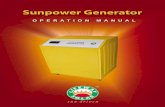 Sunpower Generator - Lifeway Solarlifewaysolar.com/sunpower_manual.pdfSunpower Generator OPERATION MANUAL Installation of the unit LIFEWAY products are easy to install in your house