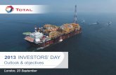 2013 INVESTORS’ DAYINVESTORS’ DAY ·  · 2015-08-142013 INVESTORS’ DAYINVESTORS’ DAY Outlook & objectives ... Satorp platform starting up All units operational by year-end