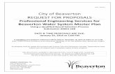 City of Beaverton REQUEST FOR PROPOSALSapps.beavertonoregon.gov/Bids/docs/WaterSystemMasterPlan-RFP-QBS...City of Beaverton REQUEST FOR PROPOSALS ... Beaverton Water System Master
