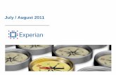 July / August 2011 - Experian plc - Home · Overview The Experian ... •Integrated into Colombian banking sector ... It includes the Group’s share of associates’ pre-tax profit.