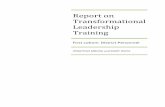 Report'on' Transformational' Leadership' Training' · Report'on' Transformational' Leadership' ... the culture of handouts and entrench subservient leadership. ... and household levels