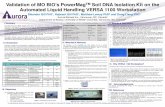 Poster-Automation of Mo Bio PowerMag Soil DNA Kit … of MO BIO’s PowerMag Soil DNA isolation Kit on VERSA 1100 Workstation ... presence of humic acid, ... Automation of Mo Bio PowerMag