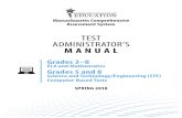 TEST ADMINISTRATOR’S MANUAL - Massachusetts ... Te Massacusetts Comreensive Assessment System Test Administrator’s Manual, Spring 2018 Grades 3–8 CBT Grades 3–8 Test Administration