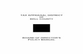 TAX APPRAISAL DISTRICT OF BELL COUNTY · The Tax Appraisal District of Bell County is a ... (10%) of the voting stock or shares of ... The board shall provide for an annual performance
