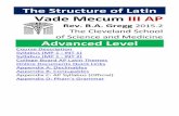 The Structure of Latin Vade Mecum III AP - quia.com  Structure of Latin Vade Mecum III AP ... Pharr’s Grammar. ... AP Literature Summer Read Odyssey and Aeneid