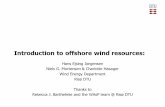 Introduction to offshore wind resources - EWEA Satellite data • QuikScat – 25 km by 25 km, twice daily • Synthetic Aperture Radar – resolution to 100’s m, expensive • Good