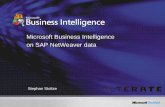 Microsoft Business Intelligence on SAP NetWeaver data · Solution Scenario 1 Overview: Reporting Services as a client tool for SAP BW, using Microsoft .Net Provider for SAP NetWeaver