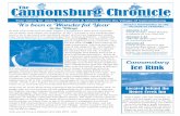 The Cannonsburg Chronicle · Cannonsburg Chronicle JANUARY 2018 Your home for news, information & stories about the Village of Cannonsburg WHAT’S HAPPENING AT THE VILLAGE IN JANUARY
