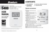 5400 cvr 1 - Braeburn Systems. 5400-110-001 Premier Series Universal Auto Changeover Thermostat Up to 3 Heat / 2 Cool Conventional and Heat Pump USER MANUAL …
