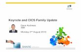 Keynote and CICS Family Update - share.confex.com · Keynote and CICS Family Update ... Unified management for a smarter system: ... RDBMS SFS MQ Queues RDBMS, IMS or other DBM VSAM