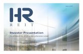 Investor Presentation - H&R REIT Information/current... · Investor Presentation ... 381 Properties ~18,274,000 Square Feet 17 Properties ... Canadian Tire Corporation includes Canadian