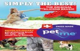 SIMPLY THE BEST! - Petlife Online · THE ORIGINAL SILICONE BRUSH! SIMPLY THE BEST! SWISS MADE REVOLUTIONARY pet grooming brush for cats · dogs · small furry animals