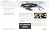 LINE 2 USB - MUSIC Tri of 53 of 5 Product Information Document Stereo ¼ " Line In to USB Interface Cable Audio Interfaces LINE 2 USB Rock Solid Value With its total plug and play