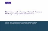 Review of Army Total Force Policy Implementation€¦ · National Guard, and U.S. Army Reserve. ... • Establish uniform procedures and processes for validating the predeployment
