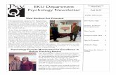 EKU Department Eastern Kentucky University … and stalking. ... EKU Department of Psychology co-sponsored several events during the month of September in support of Suicide Prevention.
