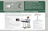 CONDUCTOr’S & DIreCTOr’S STANDS - Wenger Corp · CONDUCTOr’S & DIreCTOr’S STANDS ... MOBILe fOLIO CABINeTS Wenger’s Mobile Folio Cabinets are a ... 146M024 Four-Column Mobile