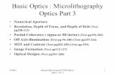 Basic Optics : Microlithography Optics Part 3myplace.frontier.com/~stevebrainerd1/PHOTOLITHOGRAPHY/Week 4-5...Basic Optics : Microlithography Optics Part 3 ... The illumination is