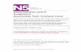 Administration and IT Assignment Assessment Task: … · National 5 Administration and IT: assignment — assessment task (Scotland Cares) 3 Assignment Task You work as an Admin Assistant