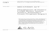 GAO-11-87 Recovery Act: Department of Justice Could … · Could Better Assess Justice Assistance ... Department of Justice Could Better Assess Justice Assistance Grant Program ...