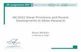 MC2010 Shear Provisions and Recent Developments in … · MC2010 Shear Provisions and Recent Developments in Shear Research. ... fast design, conservative ... [Compatibility Mode]
