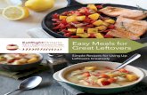 Easy Meals for Great Leftovers - unlockfood.ca · Easy Meals for Great Leftovers is filled with quick recipes that . ... quick and easy dinner time solutions. ... such as using less