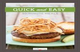 america’s Test Kitchen Quick And Easy - Qvc · QUICK and EASY 30-MINUTE MEALS ... family-friendly meals at home in less time than it takes to ... Please the whole family with these