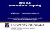 INFS 214: Introduction to Computing - WordPress.com · INFS 214: Introduction to Computing ... application program is a computer program designed to ... –Be able to differentiate