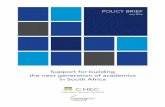 Support for building the next generation of academics in ... Carnegie Policy Brief web.pdf · Support for building the next generation of academics in South Africa POLICY BRIEF July