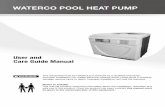 WATERCO POOL HEAT PUMP€¦ · A NOTE TO YOU Congratulations! You have made an excellent choice! The Waterco pool heat pump will give you unique comfort at low-price. Using the latest