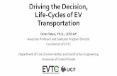 Driving the Decision, Life-Cycles of EV Transportation · Driving the Decision, Life-Cycles of EV Transportation ... OCTA. PV. LC. GridMix. MAN. CBD. OCTA. MAN. CBD. OCTA. MAN. CBD.