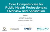 Core Competencies for Public Health Professionals ... and PHF 2014 Core... · NACCHO Public Health Foundation Columbus Public Health Bloomington Public Health December 11, 2014 Core