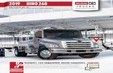2019 HINO268 · HSS CON268 119 All specifications of the products are with normal manufacturing allowances and tolerances. Hino Motors Sales, U.S.A., Inc. reserves the ...