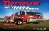Torque - Hino2).pdf · NEW HINO MODELS LAUNCHED GT Auto Crew Cab 4x4 and light duty auto tippers HINO HYBRID DELIVERS Coles Online commissions 20th Hino Hybrid Torque Issue 22 ...