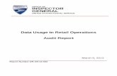 Data Usage in Retail Operations Audit Report - USPS OIG · Data Usage in Retail Operations Audit Report ... Data Usage in Retail Operations DR-AR-13-002 ... Manager, Customer Service
