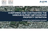 COMPARING AND CONTRASTING THE VARIOUS SURVEY METHODS …geosmartindia.net/presentations/gis-surveying-mapping-land... · COMPARING AND CONTRASTING THE VARIOUS SURVEY METHODS FOR PROPERTY